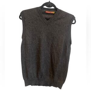 KUNA Pullover Vest Gray 100% Baby alpaca Woman’s  Sweater Size M